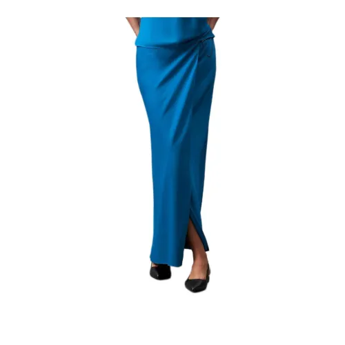 CALVIN KLEIN Casual Long Skirts Europe Version Women's Parijs Blue