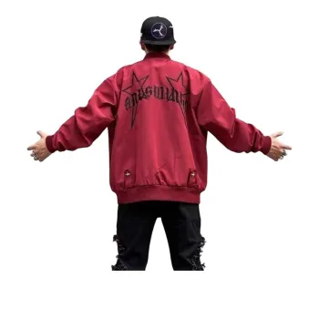 TESTUNG Fashion Versatile Jackets & Coats Unisex Classic Red