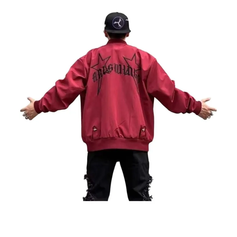 TESTUNG Fashion Versatile Jackets & Coats Unisex Classic Red-0