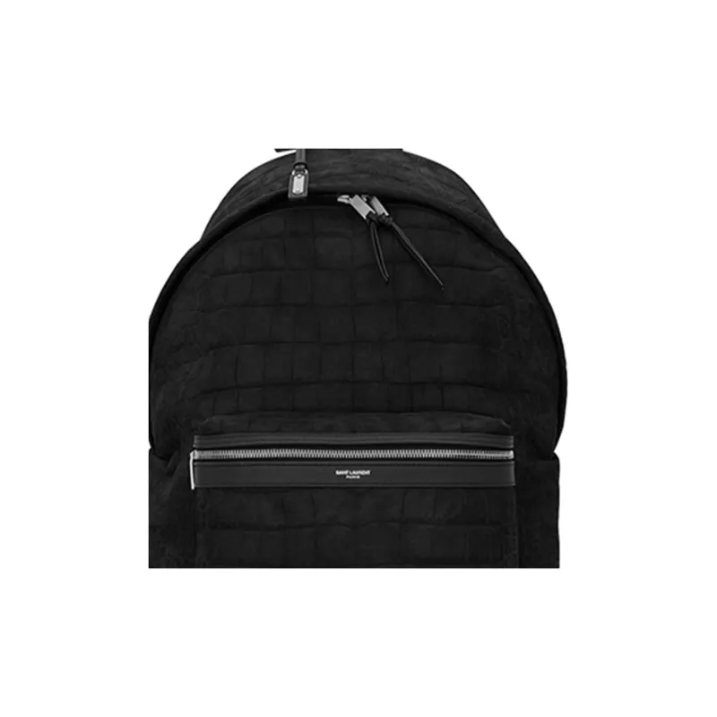 SAINT LAURENT Cow Leather Backpack Men's Black-4