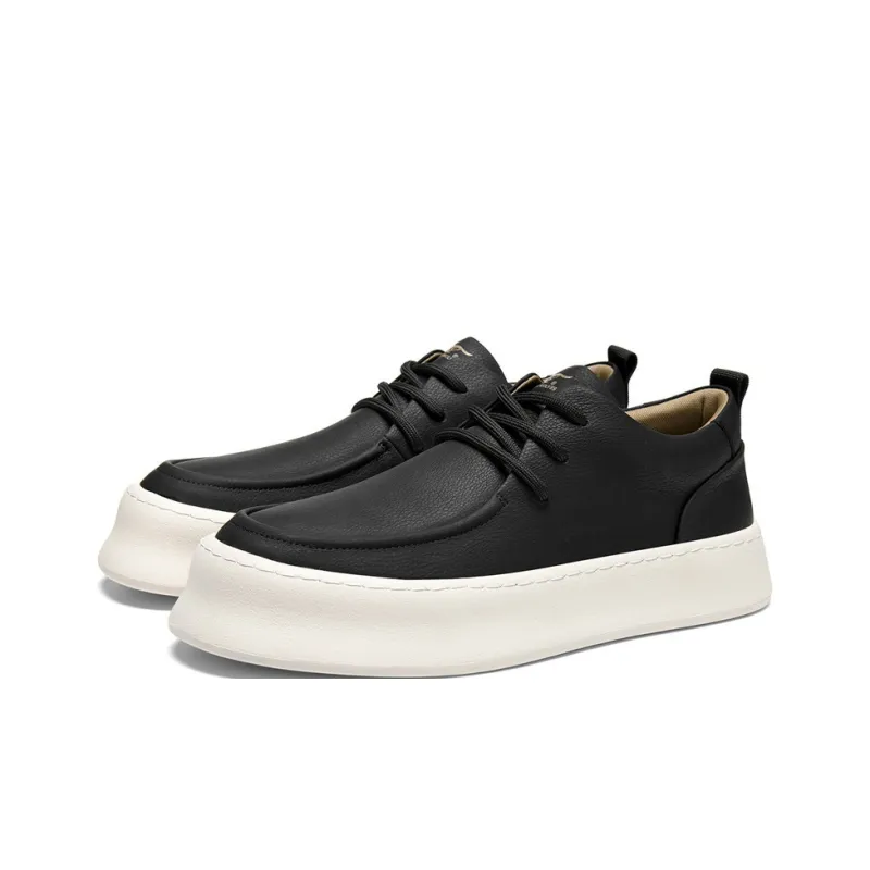 SEPTWOLVES Men's Casual Shoes Men Low Top Black/Earth Yellow-2