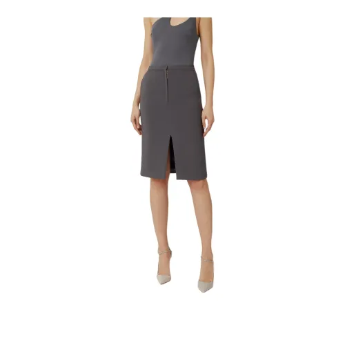 Elisabetta Franchi Midi Rock Aus Leichtem Crêpe Casual Long Skirts Women's Lead