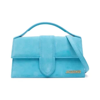 Jacquemus Suede Shoulder Bag, Crossbody Bag, Handbag Women's Light Blue