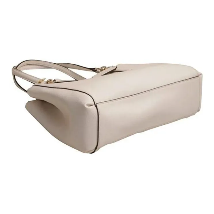 COACH Cross-Stitch Leather Handbag Tote Bag Shopping Bag Shoulder Bag Crossbody Bag Large Size Women's White-2