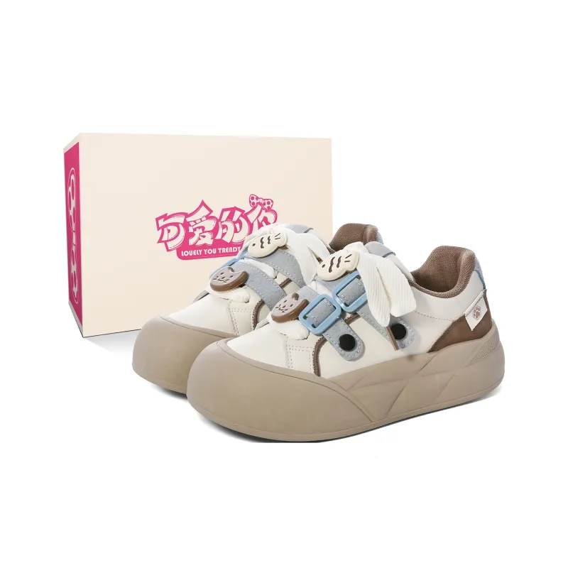 Lovely You Lightweight Anti Slip And Wear Resistant Low Top Skateboard Shoes Women's-18