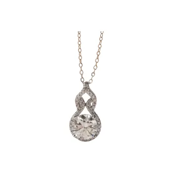 Stone On The Line S925 Sterling Silver Moissanite Necklaces Women's