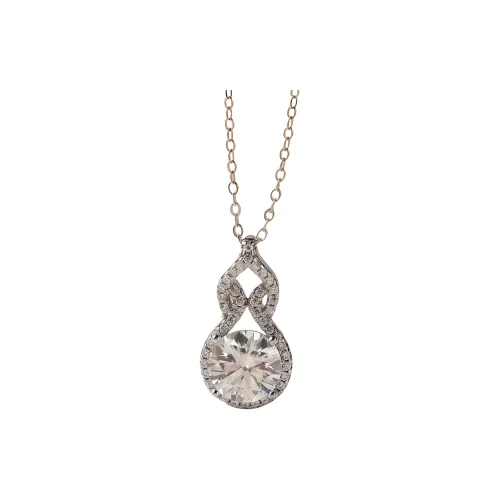 Stone On The Line S925 Sterling Silver Moissanite Necklaces Women's