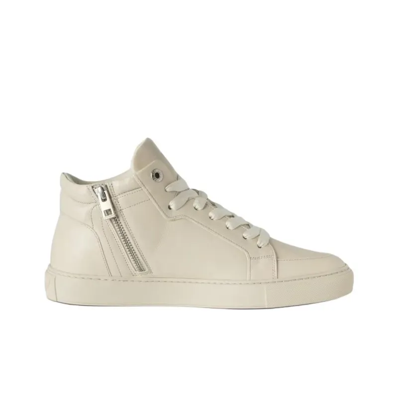 Zadig & Voltaire Mid Fly Mid Top Skateboard Shoes Women's Beige-1