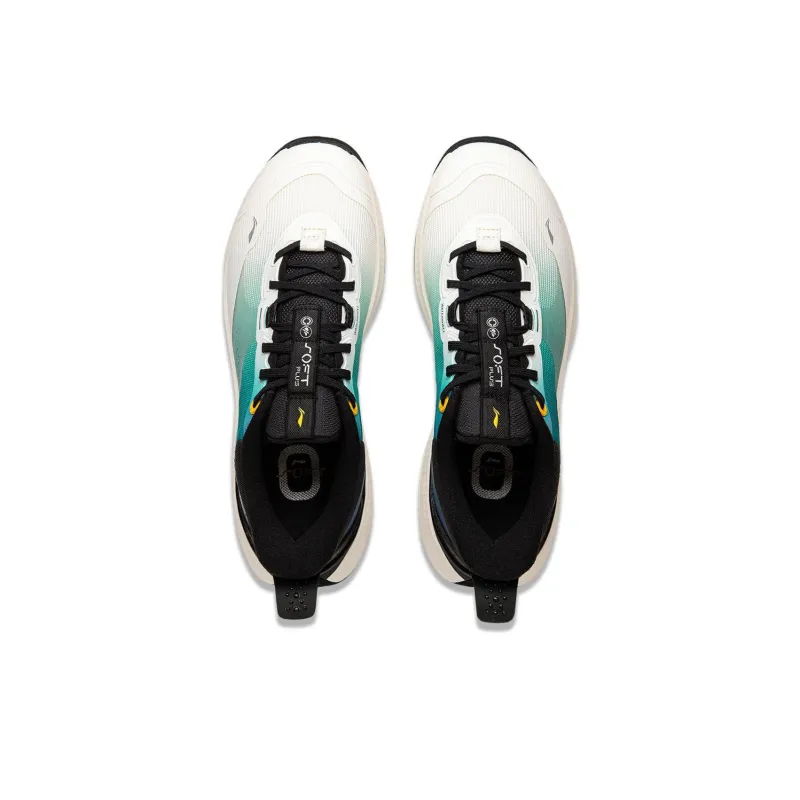 LiNing SOFT PLUS Cushioned Anti Slip And Wear Resistant Lightweight Low Top Casual Shoes Men's Black White Green-3