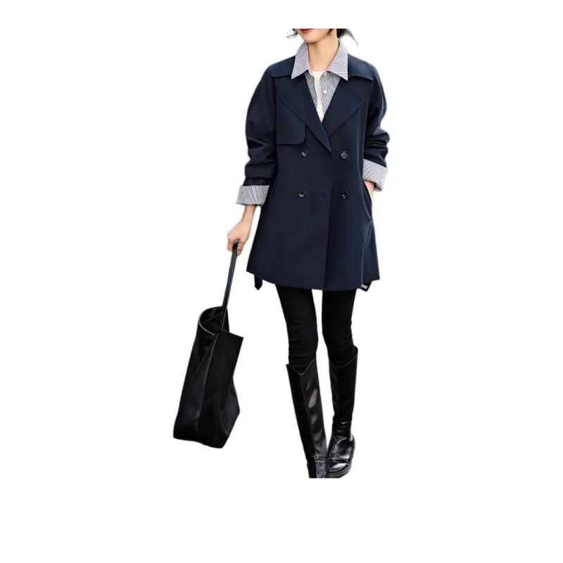 XWI Trench Coat Women's Navy Blue-1