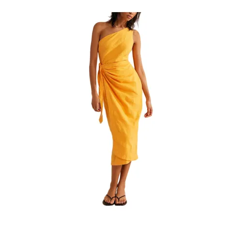 FREE PEOPLE At Leisure Midi Dress Sleeveless Dress Women's Field/Field