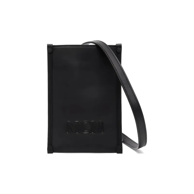 MCM Calfskin Cell Phone Pouch Men's Black-0