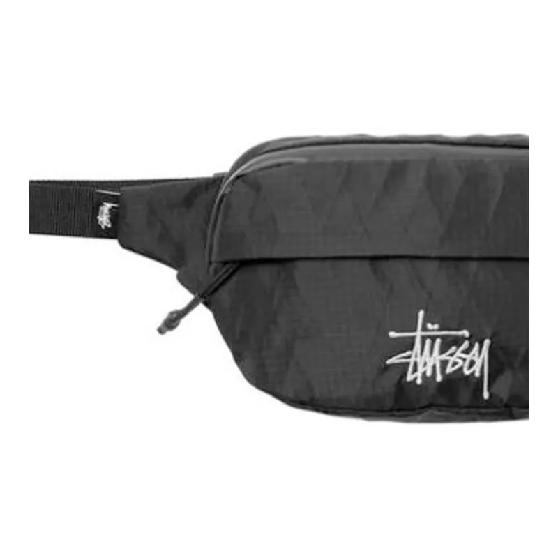 Stussy Canvas Canvas Bag Fanny Pack Regular Unisex Black/White-2