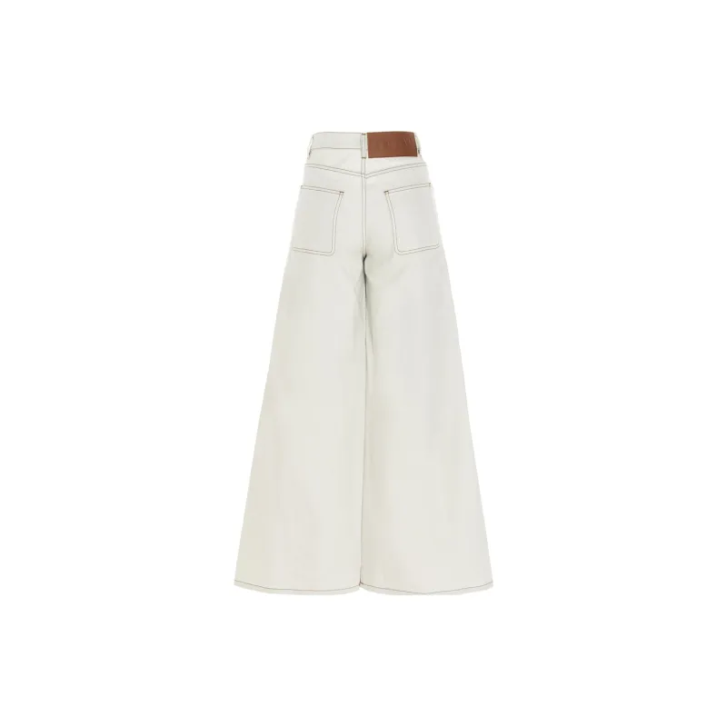 LOEWE SS21 Jeans Women's Pink White-1