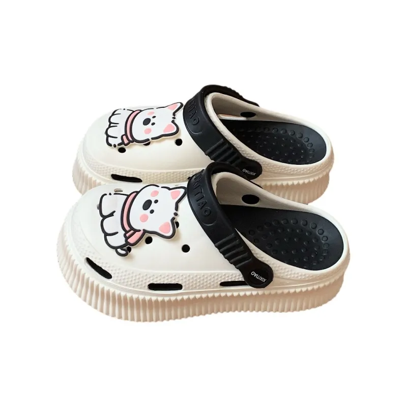 SHIGUDE Slippers Women's, White Rose Red-21
