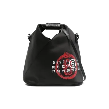 MM6 Maison Margiela Calfskin One Shoulder Handbags Women's Black
