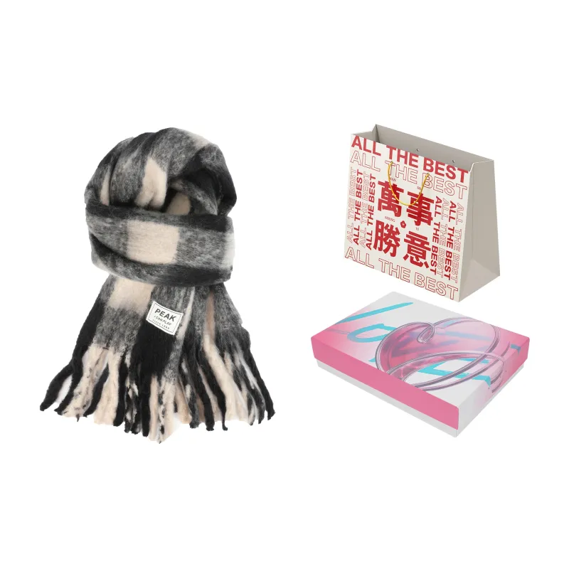 PEAK RIGHT Series Polyester Knit Scarves Unisex-12