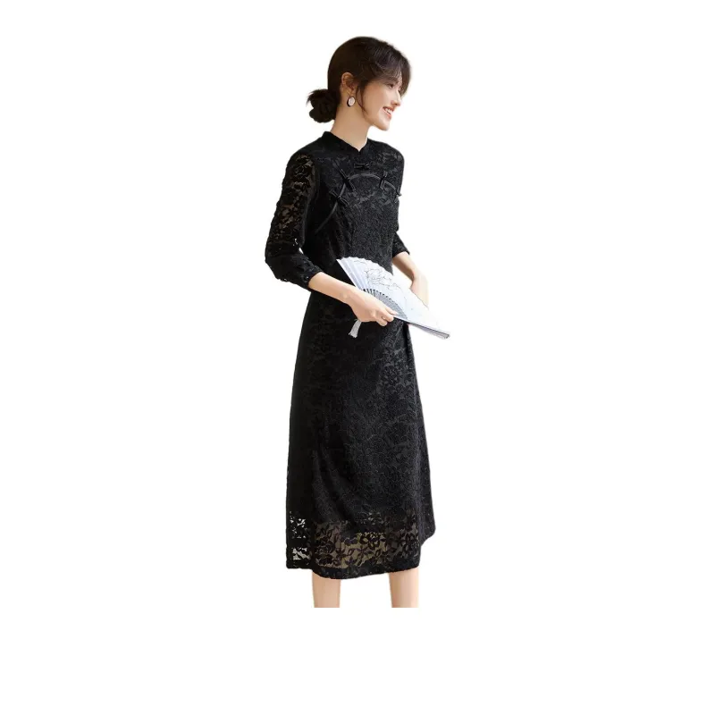 XWI Long Sleeved Dress Women's Black-1