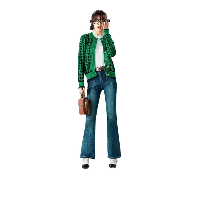 FAWENXIANGZI Knitwear Women's Green-1