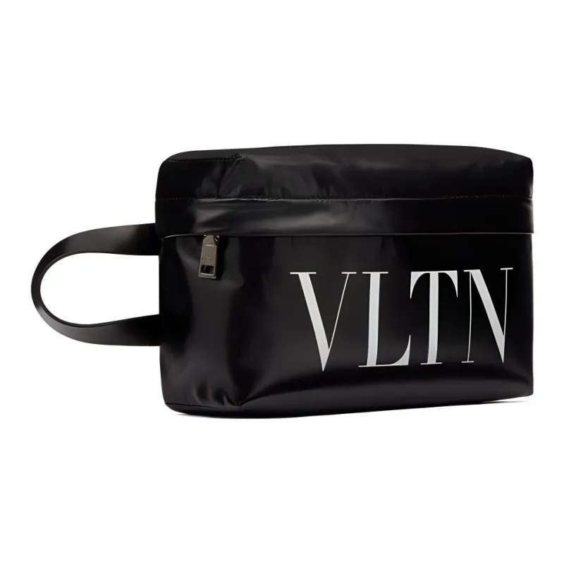 Valentino VLTN Calfskin Toiletry Bag Men's Black-1