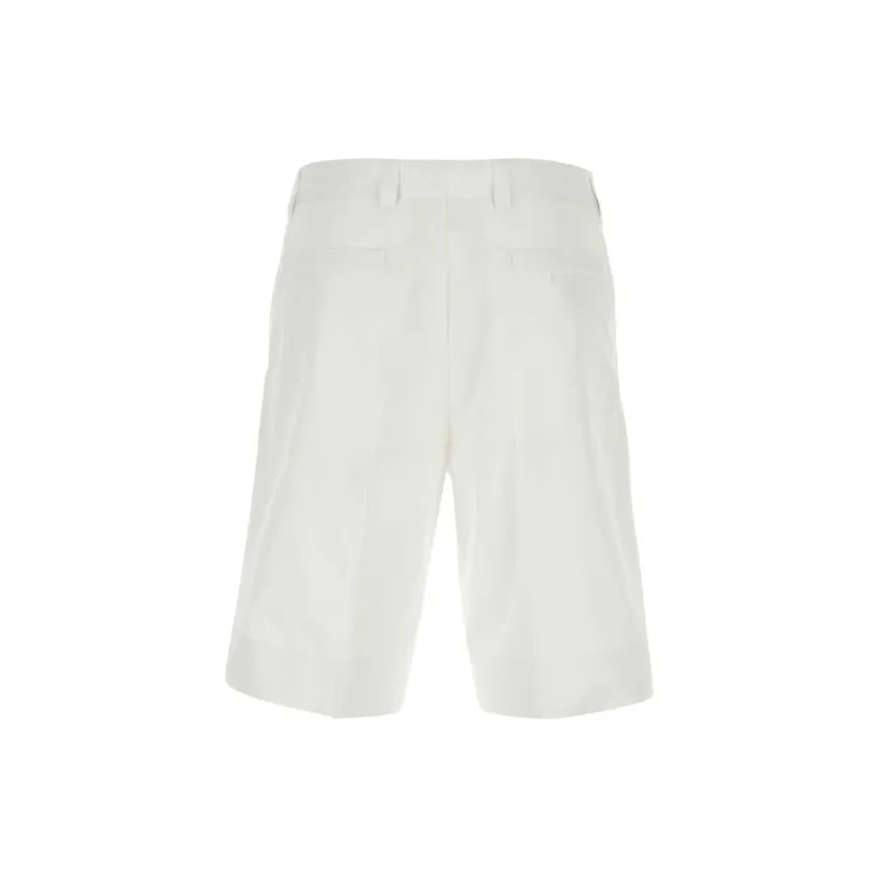 PRADA Belt Looped Straight Leg Shorts-1