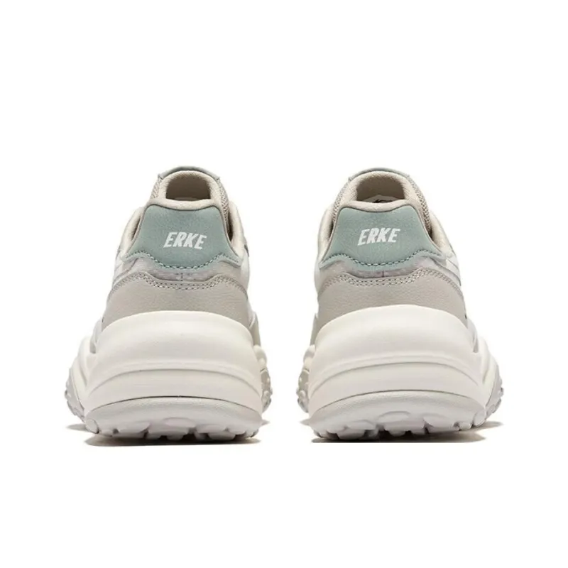Erke Cheese 2.0 Anti Slip Wear Resistant Low Top Casual Shoes Women's Beige Green-4