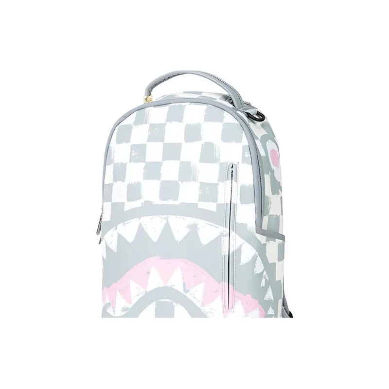 SPRAYGROUND PVC Polyvinyl Chloride Backpack Regular Unisex Gray White-5