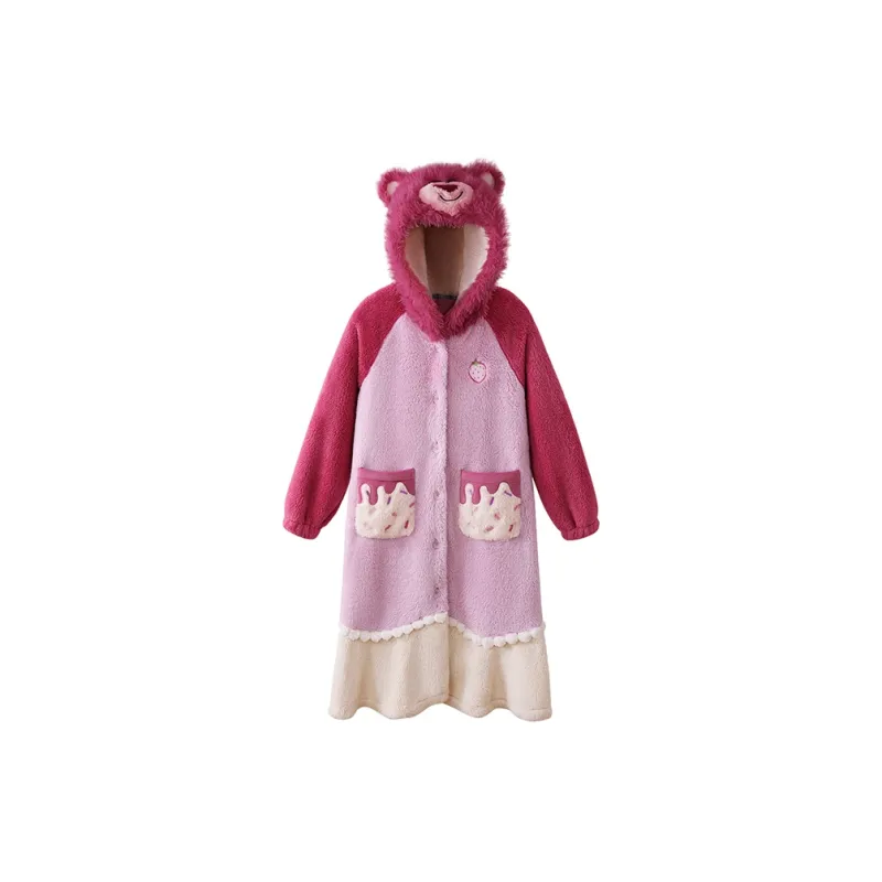 JINGYUN x Disney Pajama Robe Women's Pink Purple-0