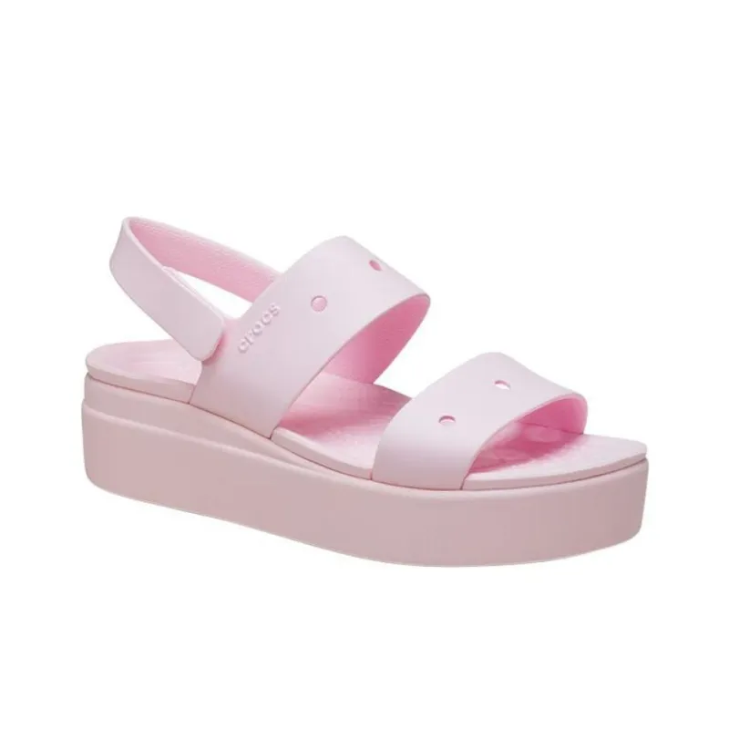 Crocs Brooklyn Beach Sandals Women's Pink-2