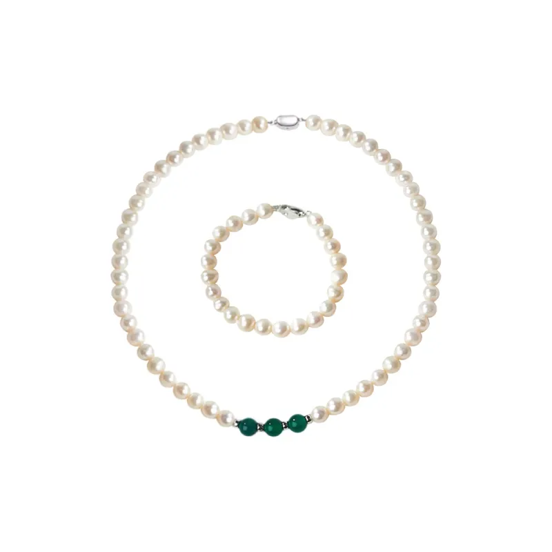 Beth Jewelry Freshwater Pearl Necklace Bracelet Women's-0