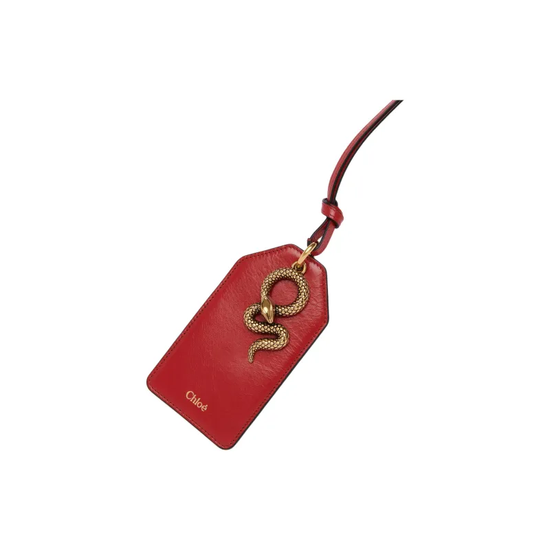 Chloe Buffalo Leather Coin Purse, Card Holder Women's Red-2