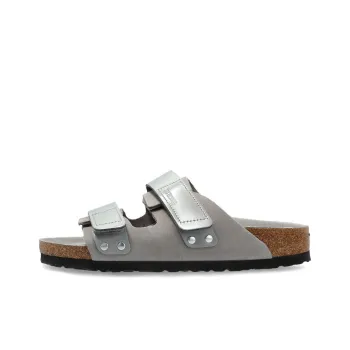 Birkenstock Uji Rubber Sole Slip Resistant Slide Slippers Women's Silver Gray