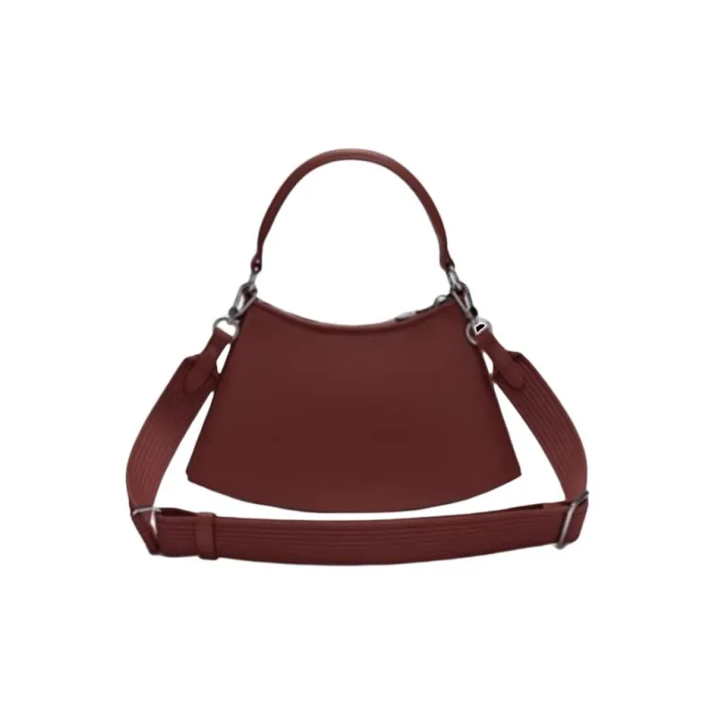 LACOSTE Sheepskin One Shoulder Handbags Small Size Women's Dark Red-1