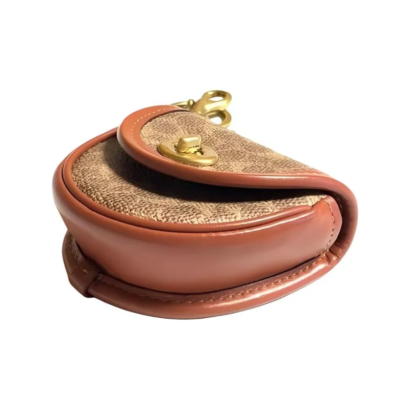 COACH Canvas Pendant Bag Accessories Women's Brown-4