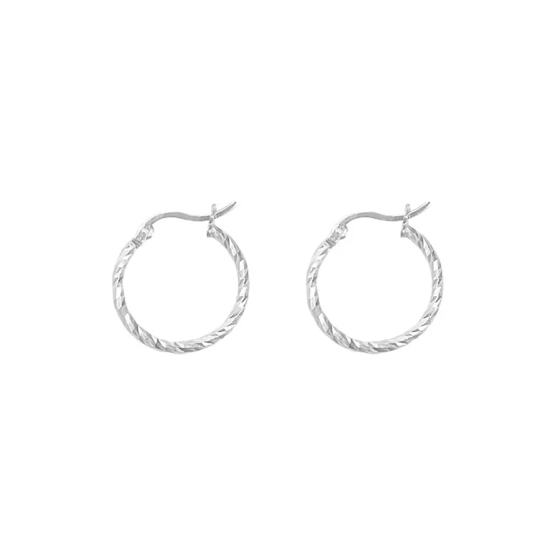 Sanpowa 925 Sterling Silver Hoop Earrings Women's-0