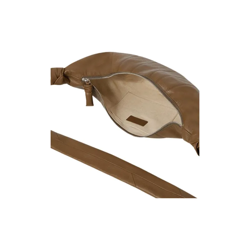 Lemaire Croissant Series Cow Leather Croissant Bag, Shoulder Bag, Crossbody Bag Medium Size Unisex Olive Brown-2
