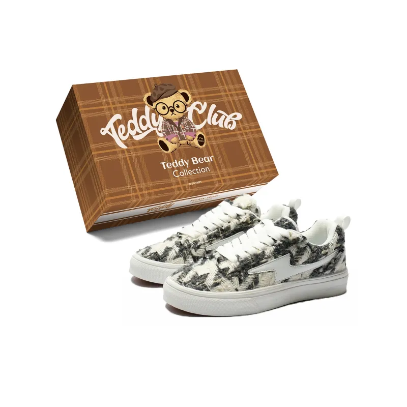Teddy Bear Collection Anti Slip Wear Resistant Low Top Skateboard Shoes Unisex-17