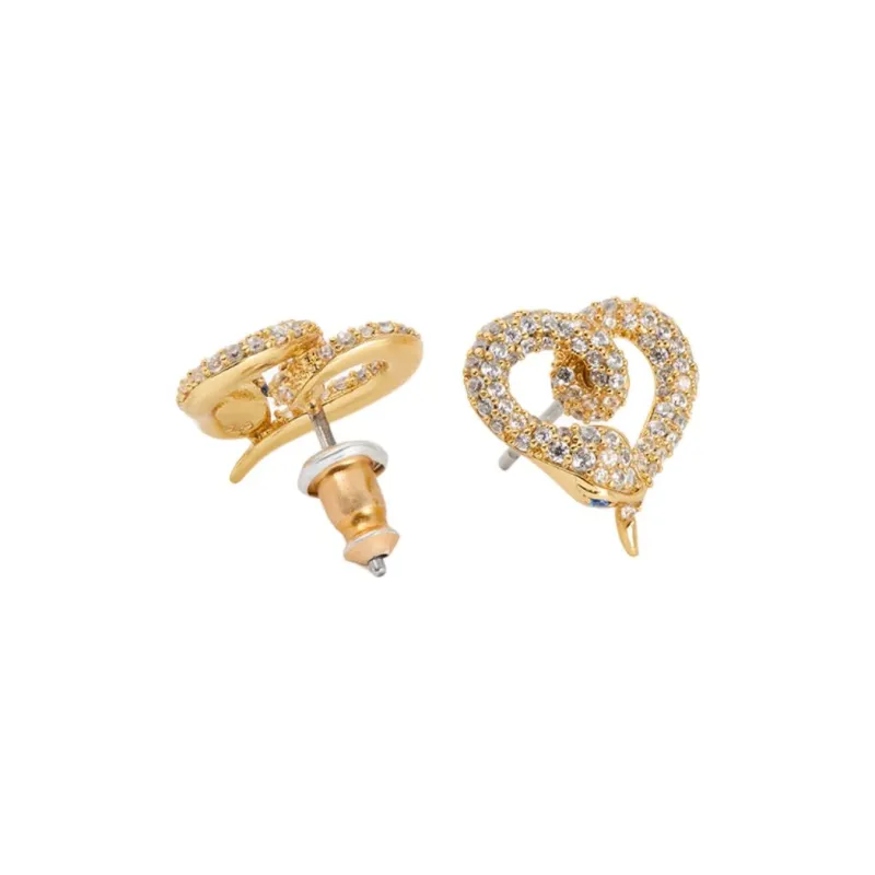 Kate Spade Alloy Cubic Zirconia Synthetic Spinel Earrings Unisex Gold-1