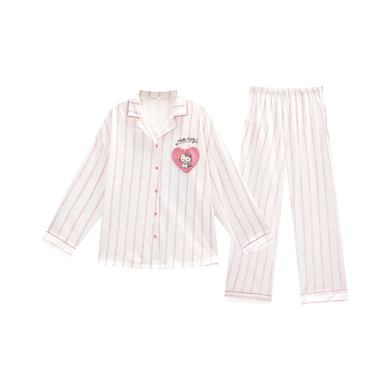GUKOO x Hello Kitty Pajama Set Women's Peach Pink-1