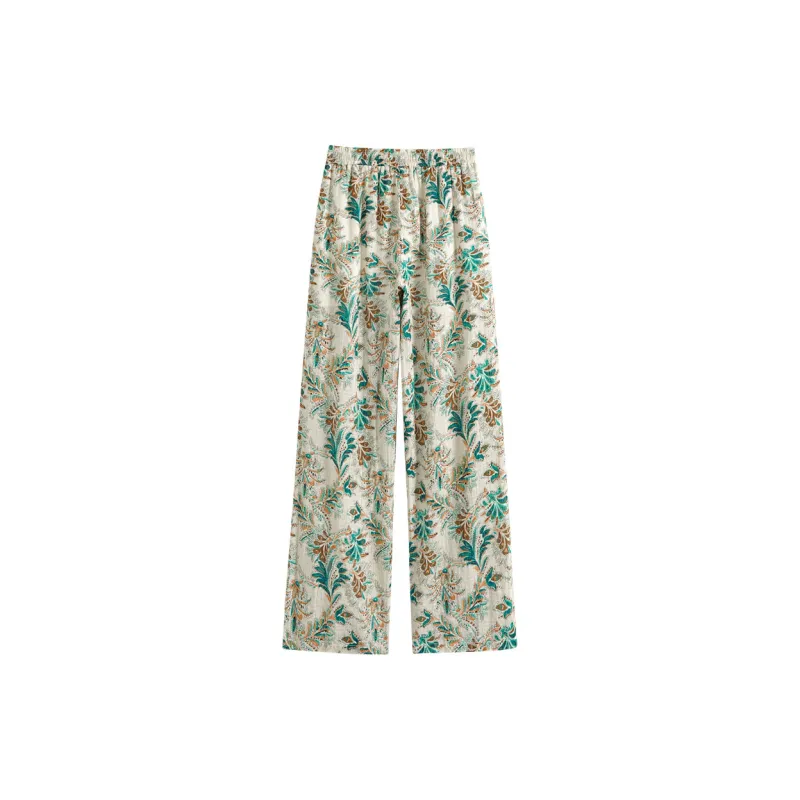 TOUCH Casual Pants Women's Coffee Green Multicolor-1