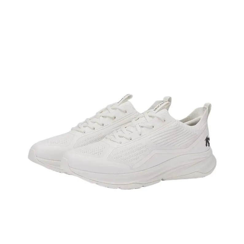 DESCENTE Anti Slip Wear Resistant Low Top Running Shoes Men's White-1