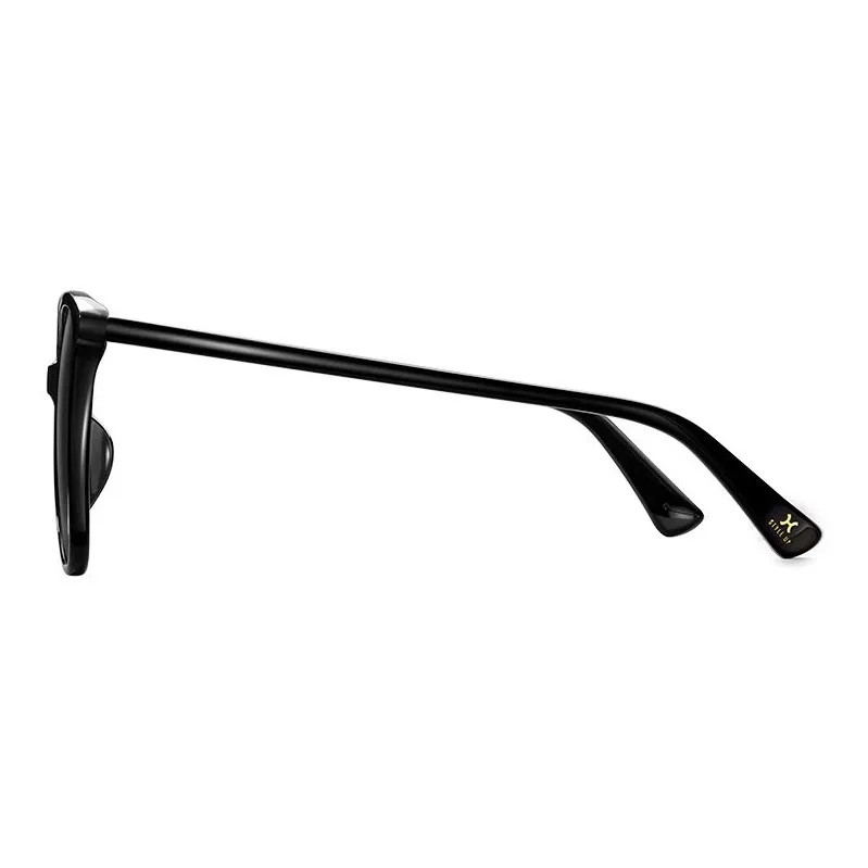LOHO Plate Frame Square Travel Driving UV Protection Sunglasses Women's Black Ecru-3
