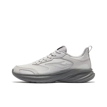 Erke Cushioning Rebound Lightweight Breathable Low Top Running Shoes Men's Mist Gray Pencil Gray
