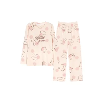 XIAFENYAN Pajama Set Women's Apricot