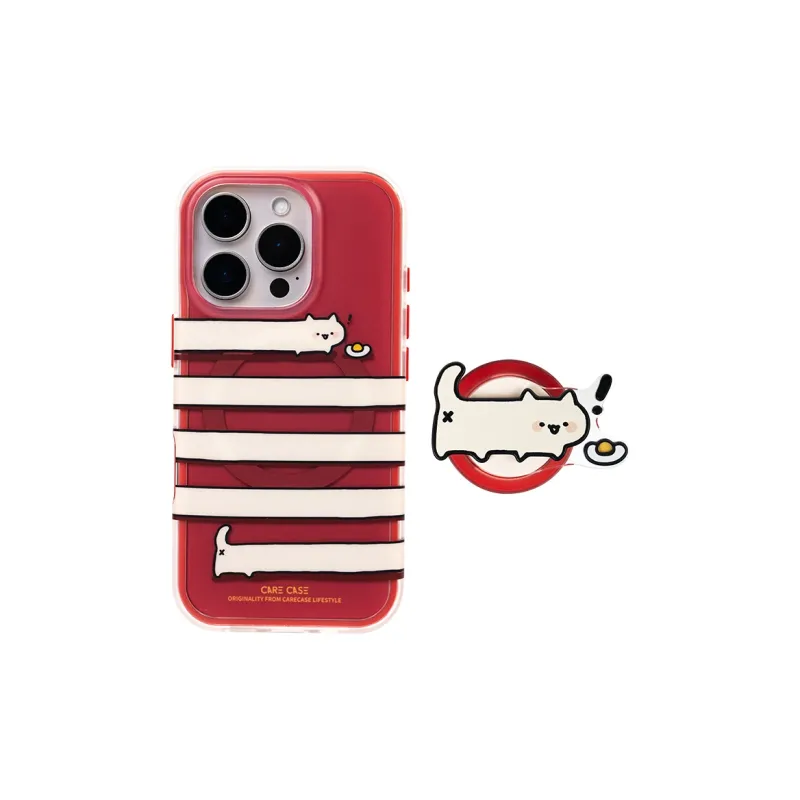 CARECASE TPU Material Mijia Kitten 2 in 1 Magnetic Phone Case Compatibility With Apple IPhone 16 15 14 Pro Max-2