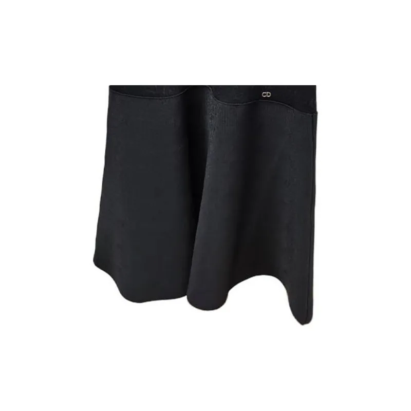 DIOR Short Sleeved Dresses Women's Black-4