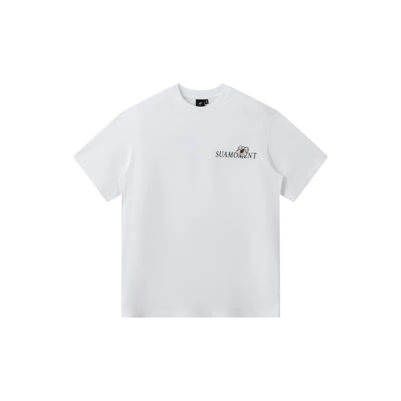 Suamoment Short Sleeved Summer American Trendy Street Casual T Shirt Top Unisex-3