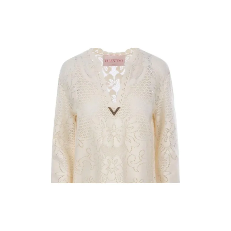 Valentino Long-Sleeved Dresses Women's Nude-3