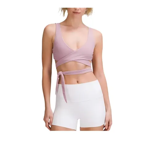 Lululemon Nulu™Wrap-Front Tie Bra Light Support A/B Cup Sports Underwear Women's Rose Blush