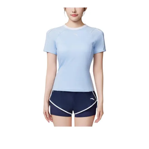 Anta Two Piece Swimsuits Women's Light Blue/Basic White/Basic Black